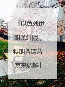 以色列伊朗杀红眼，特朗普请普京来调解