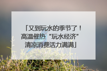 又到玩水的季节了！高温催热“玩水经济” 清凉消费活力满满