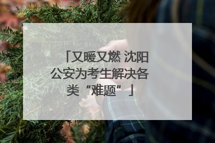 又暖又燃 沈阳公安为考生解决各类“难题”