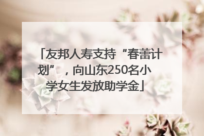 友邦人寿支持“春蕾计划”，向山东250名小学女生发放助学金