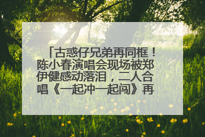 古惑仔兄弟再同框！陈小春演唱会现场被郑伊健感动落泪，二人合唱《一起冲一起闯》再现青春回忆