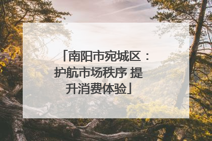 南阳市宛城区：护航市场秩序 提升消费体验