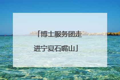 博士服务团走进宁夏石嘴山