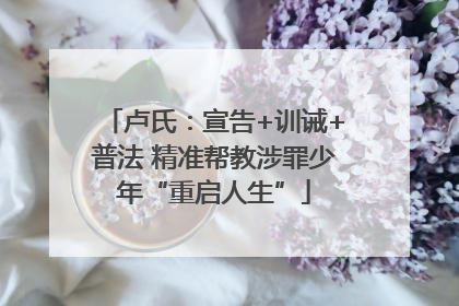 卢氏：宣告+训诫+普法 精准帮教涉罪少年“重启人生”