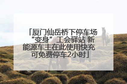厦门仙岳桥下停车场“变身”工会驿站 新能源车主在此使用快充 可免费停车2小时