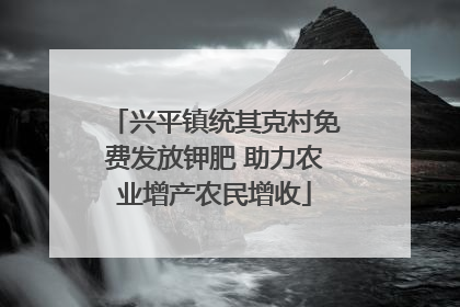 兴平镇统其克村免费发放钾肥 助力农业增产农民增收