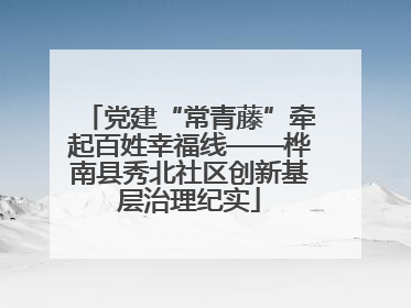 党建“常青藤”牵起百姓幸福线——桦南县秀北社区创新基层治理纪实