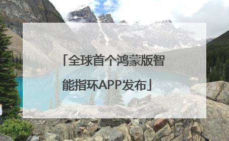 全球首个鸿蒙版智能指环APP发布