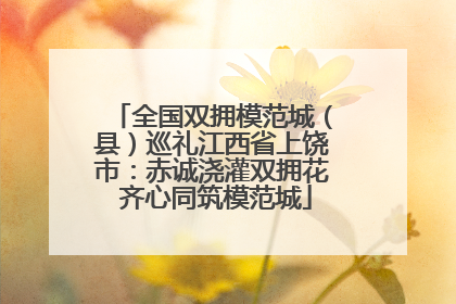 全国双拥模范城（县）巡礼江西省上饶市：赤诚浇灌双拥花 齐心同筑模范城
