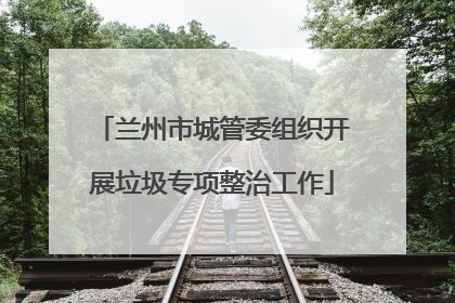 兰州市城管委组织开展垃圾专项整治工作