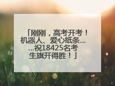 刚刚，高考开考！机器人、爱心纸条……祝18425名考生旗开得胜！