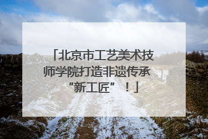 北京市工艺美术技师学院打造非遗传承“新工匠”！