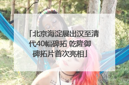 北京海淀展出汉至清代40幅碑拓 乾隆御碑拓片首次亮相