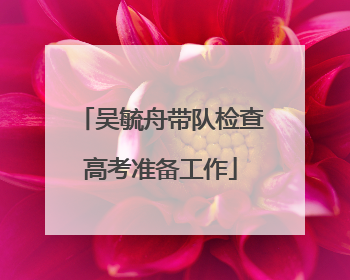吴毓舟带队检查高考准备工作