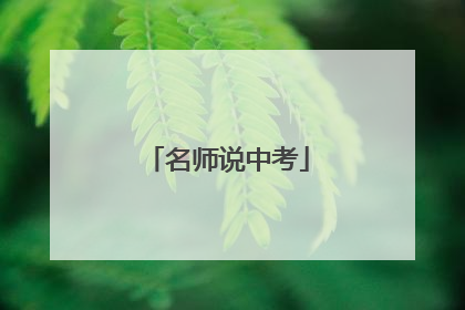 名师说中考