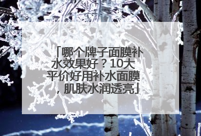 哪个牌子面膜补水效果好？10大平价好用补水面膜，肌肤水润透亮