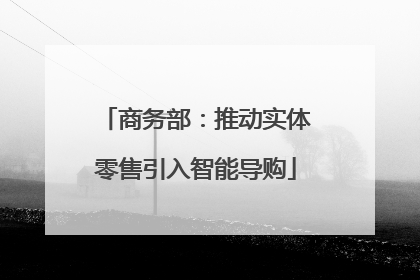 商务部：推动实体零售引入智能导购