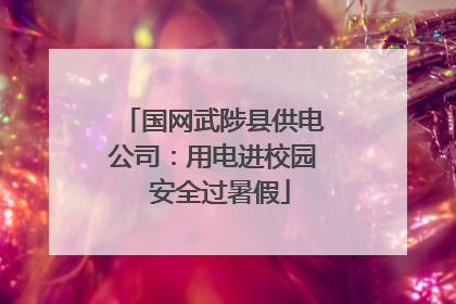 国网武陟县供电公司：用电进校园  安全过暑假