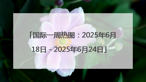 国际一周热图：2025年6月18日－2025年6月24日