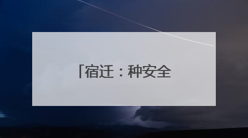 宿迁：种安全的“种子” 开平安的“花”