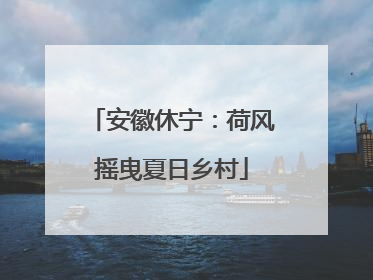 安徽休宁：荷风摇曳夏日乡村