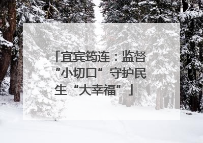 宜宾筠连：监督“小切口”守护民生“大幸福”