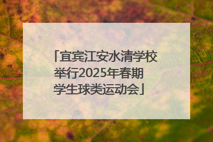 宜宾江安水清学校举行2025年春期学生球类运动会