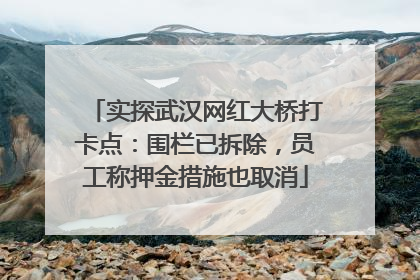 实探武汉网红大桥打卡点：围栏已拆除，员工称押金措施也取消