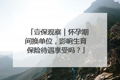 壹保观察｜怀孕期间换单位，影响生育保险待遇享受吗？