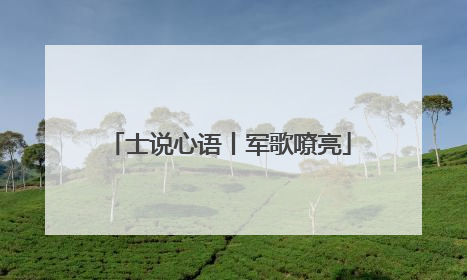 士说心语丨军歌嘹亮