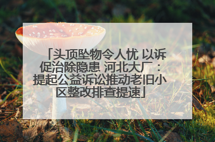 头顶坠物令人忧 以诉促治除隐患 河北大厂：提起公益诉讼推动老旧小区整改排查提速