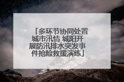 多环节协同处置城市汛情 城阳开展防汛排水突发事件抢险救援演练