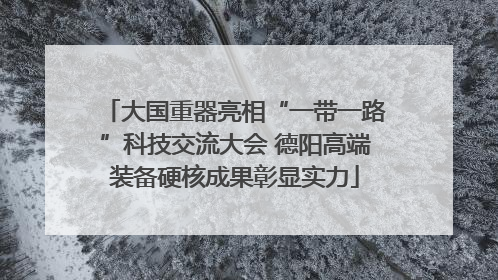 大国重器亮相“一带一路”科技交流大会 德阳高端装备硬核成果彰显实力