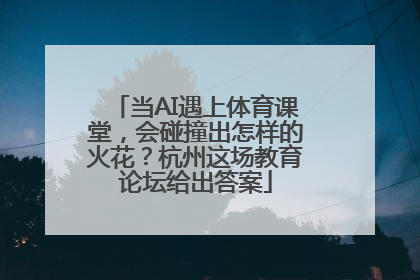 当AI遇上体育课堂，会碰撞出怎样的火花？杭州这场教育论坛给出答案