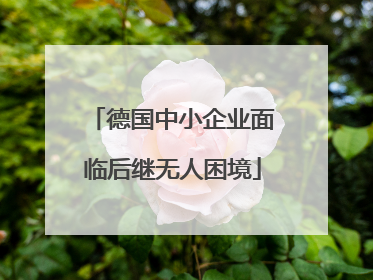 德国中小企业面临后继无人困境