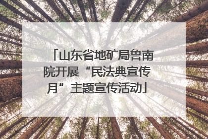 山东省地矿局鲁南院开展“民法典宣传月”主题宣传活动
