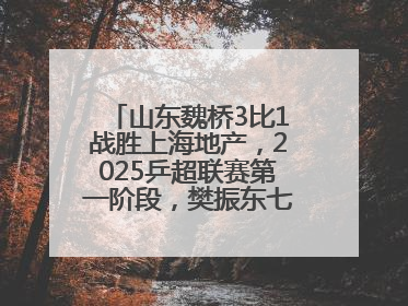 山东魏桥3比1战胜上海地产，2025乒超联赛第一阶段，樊振东七战七胜收官