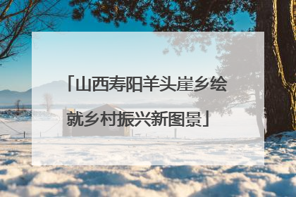 山西寿阳羊头崖乡绘就乡村振兴新图景