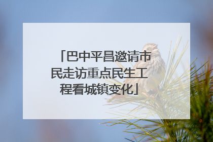 巴中平昌邀请市民走访重点民生工程看城镇变化