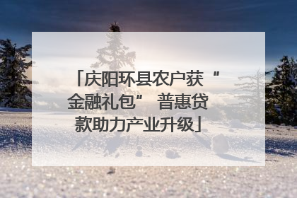庆阳环县农户获“金融礼包” 普惠贷款助力产业升级