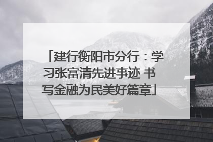 建行衡阳市分行：学习张富清先进事迹 书写金融为民美好篇章