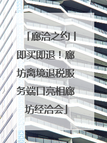 廊洽之约丨即买即退！廊坊离境退税服务端口亮相廊坊经洽会