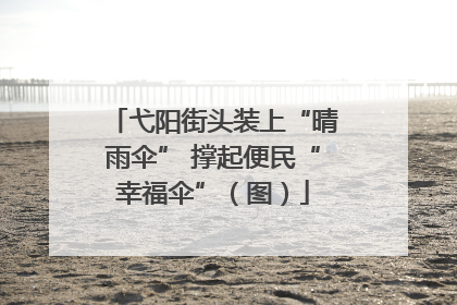 弋阳街头装上“晴雨伞” 撑起便民“幸福伞”（图）