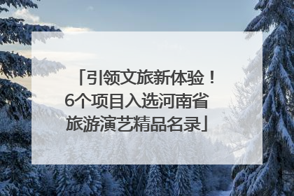 引领文旅新体验！6个项目入选河南省旅游演艺精品名录