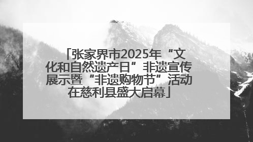 张家界市2025年“文化和自然遗产日”非遗宣传展示暨“非遗购物节”活动在慈利县盛大启幕