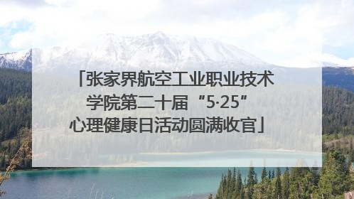 张家界航空工业职业技术学院第二十届“5·25”心理健康日活动圆满收官