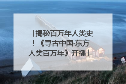 揭秘百万年人类史！《寻古中国·东方人类百万年》开播