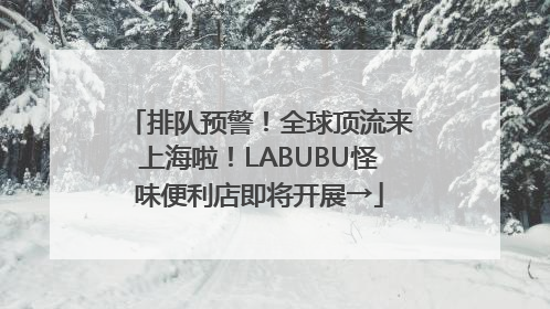 排队预警！全球顶流来上海啦！LABUBU怪味便利店即将开展→