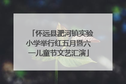 怀远县淝河镇实验小学举行红五月暨六一儿童节文艺汇演