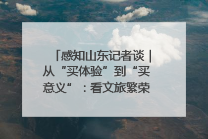 感知山东记者谈｜从“买体验”到“买意义”：看文旅繁荣背后的幸福新定义